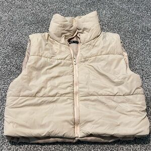 Cream Puffer vest